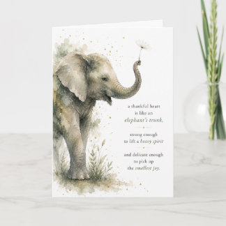 Dankeskarten-Elefant-Aquarell Dankeskarten Karte