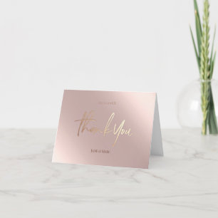 Dankeskarten Faux Folie Roségold Dankeskarte