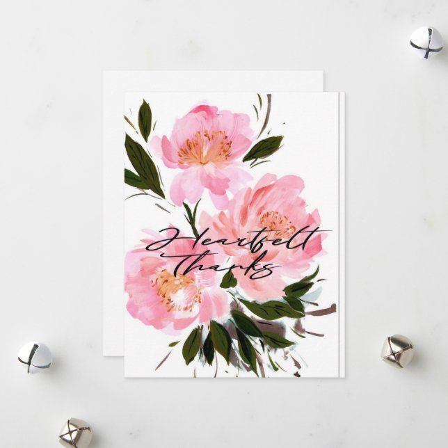 Dankeskarten Feiertagskarte (Vorderseite/Rückseite Beispiel)