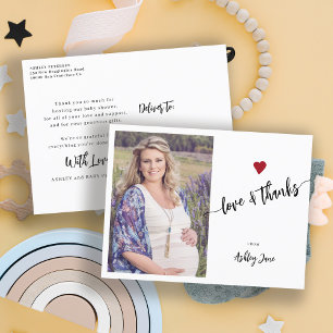 Dankeskarten-Fotopostkarte für Baby-Party Postkarte