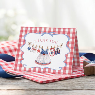 Dankeskarten für All-American-Girl-Baby-Shower Dankeskarte
