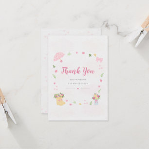 Dankeskarten für Baby in Bloom zur Babyparty
