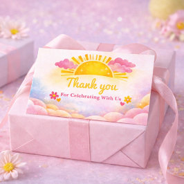 Dankeskarten für Baby-Mädchen-Shower im Wasserfarb Dankeskarte