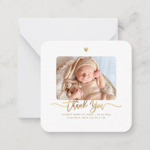 Dankeskarten für Baby Shower DIY Color Script Noti Mitteilungskarte