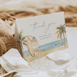 Dankeskarten für Baby-Shower im Küsten-Surf-Stil Dankeskarte