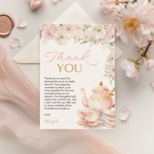 Dankeskarten für Baby Shower im Zeichen einer Teep Dankeskarte