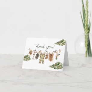 Dankeskarten für Baby Shower Jungen Jagd Dankeskarte