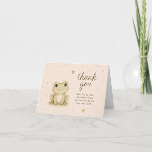 Dankeskarten für Baby Shower mit Babyfrosch Dankeskarte