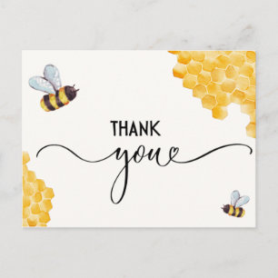 Dankeskarten für Baby Shower mit Bienen-Motiv Postkarte