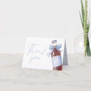 Dankeskarten Für Baby Shower Mit Blauem Limonadenf Dankeskarte