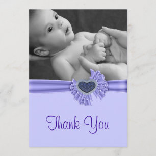 Dankeskarten für Babyfotos mit Purple Heart Dankeskarte
