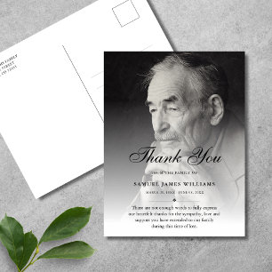 Dankeskarten für Beerdigung mit Foto Postkarte