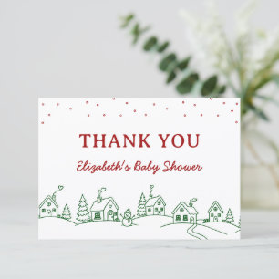 Dankeskarten für das Baby Shower 'Es braucht ein D Dankeskarte