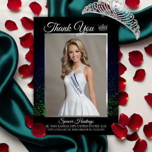 Dankeskarten für das Emerald Glitz Pageant Dankeskarte