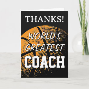Dankeskarten für den besten Basketballtrainer Karte