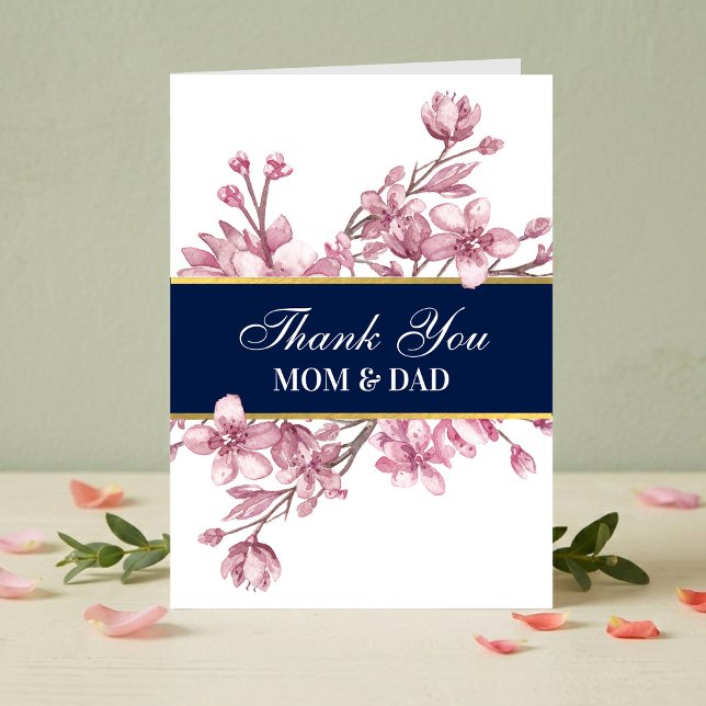 Dankeskarten für Eltern zum Hochzeitstag mit Blume Dankeskarte (Von Creator hochgeladen)