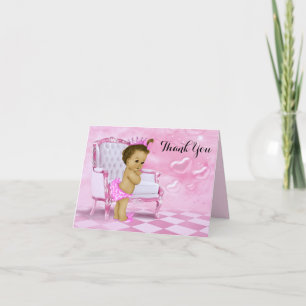 Dankeskarten für ethnische Babyparty für Mädchen Dankeskarte
