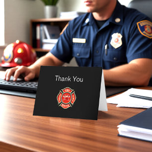 Dankeskarten für Feuerwehrleute der Feuerwache Dankeskarte