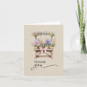 Dankeskarten für Floral Bridal Shower auf dem Baue Dankeskarte