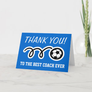 Dankeskarten für Fußballtrainer   Anpassbar Dankeskarte
