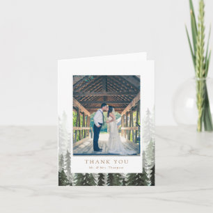 Dankeskarten für Hochzeiten im Kiefernwald Dankeskarte