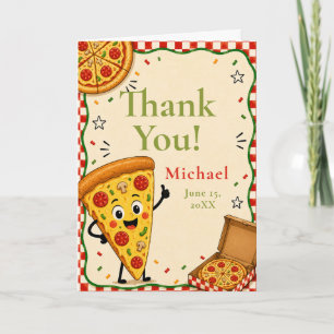 Dankeskarten für Kinder-Pizza-Party Dankeskarte