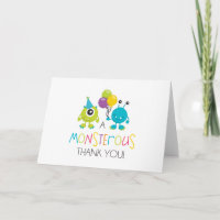 Dankeskarten für kleine Monster