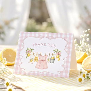 Dankeskarten für Lemon Baby Shower Dankeskarte