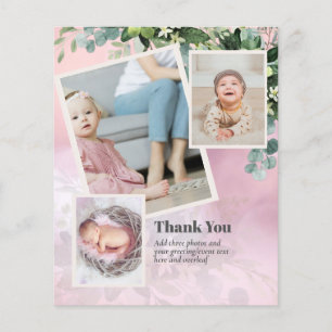 Dankeskarten für neue Babyfotos Moderne preiswerte Flyer