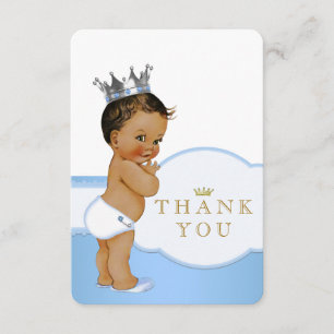 Dankeskarten für Prinzen-Baby-Shower Dankeskarte