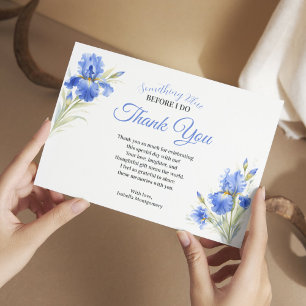Dankeskarten für Something Blue-Brautjungfernparty Einladung