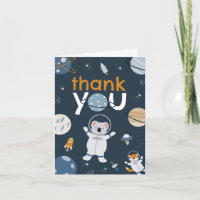 Dankeskarten für Weltraum-Baby- Boy-Shower