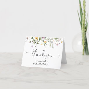 Dankeskarten für Wildblumen-Hochzeitsdusche Dankeskarte