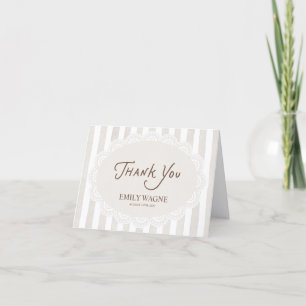 Dankeskarten Hochzeitsshower im Vintage-Spitzen-St Dankeskarte