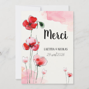 Dankeskarten "Klatschmohn" Dankeskarte