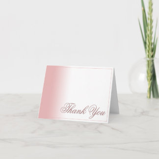 Dankeskarten mit rosa Verlauf, Schrift und Rahmen Dankeskarte