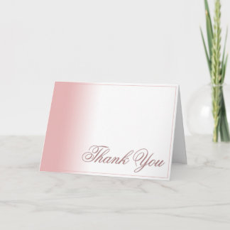 Dankeskarten mit rosa Verlauf, Schrift und Rahmen Dankeskarte
