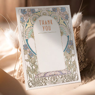 Dankeskarten-Vintage-Art-Nouveau-Hochzeitseinsatz Einladung