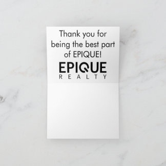 Dankeskarten von EPIQUE Realty Dankeskarte