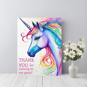 Dankeskarten-Whimsical-Einhorn-Geburtstagspostkart Postkarte