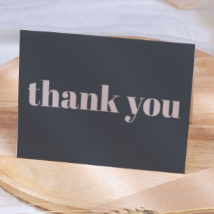 Dankeskarten zur Babyparty mit Pink Grey Boho Typo Dankeskarte