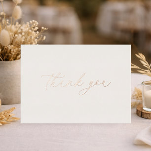 Dankeskarten zur Hochzeit   Echte Goldfolie Folieneinladung