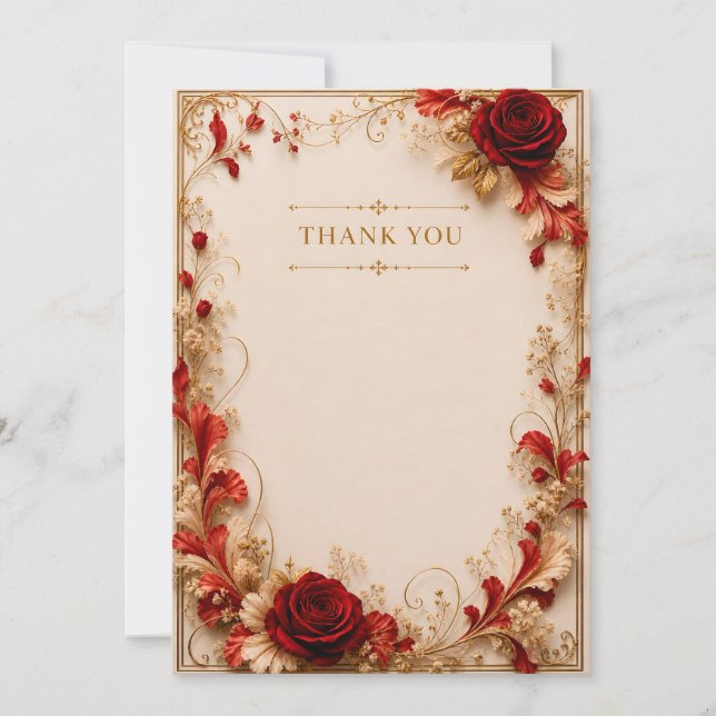 Dankeskarten zur Hochzeit Einladung (Vorderseite)