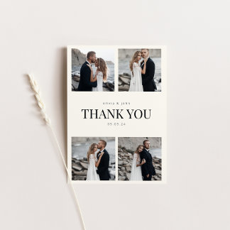 Dankeskarten zur Hochzeit mit Fotos Einladung