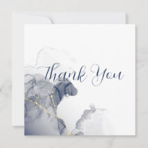 Dankeskarten zur Hochzeit mit Midnight-Tinte und G