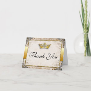 Dankeskarten zur opulenten Märchenhochzeit Dankeskarte