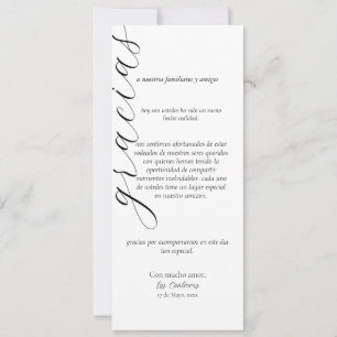 Dankeskartenplatzierung auf Spanisch Einladung