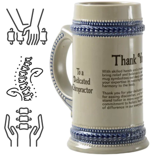 Dankesnachricht für Chiropraktiker Bierglas (Von Creator hochgeladen)
