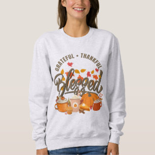DANKFUL BLESSESED Pumpkin Erntedank Sweatshirt