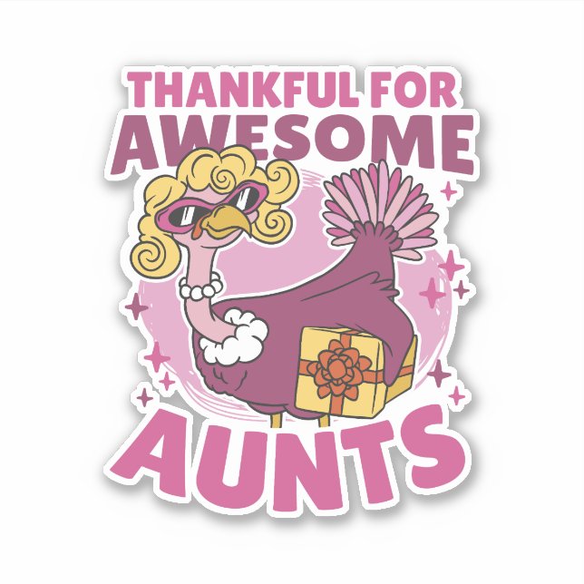 DANKFUL FÜR PHANTASTISCHE TÜRKEI THANKSGIV AUFKLEBER (Vorderseite)